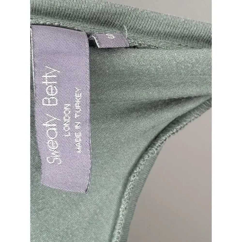 Sweaty Betty Dress Sz S Sage Green tank Athlesiure Drawstring Waist Minimalist